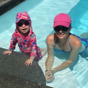 Ash and Maddy in the pool at Bangpor Samui June 16